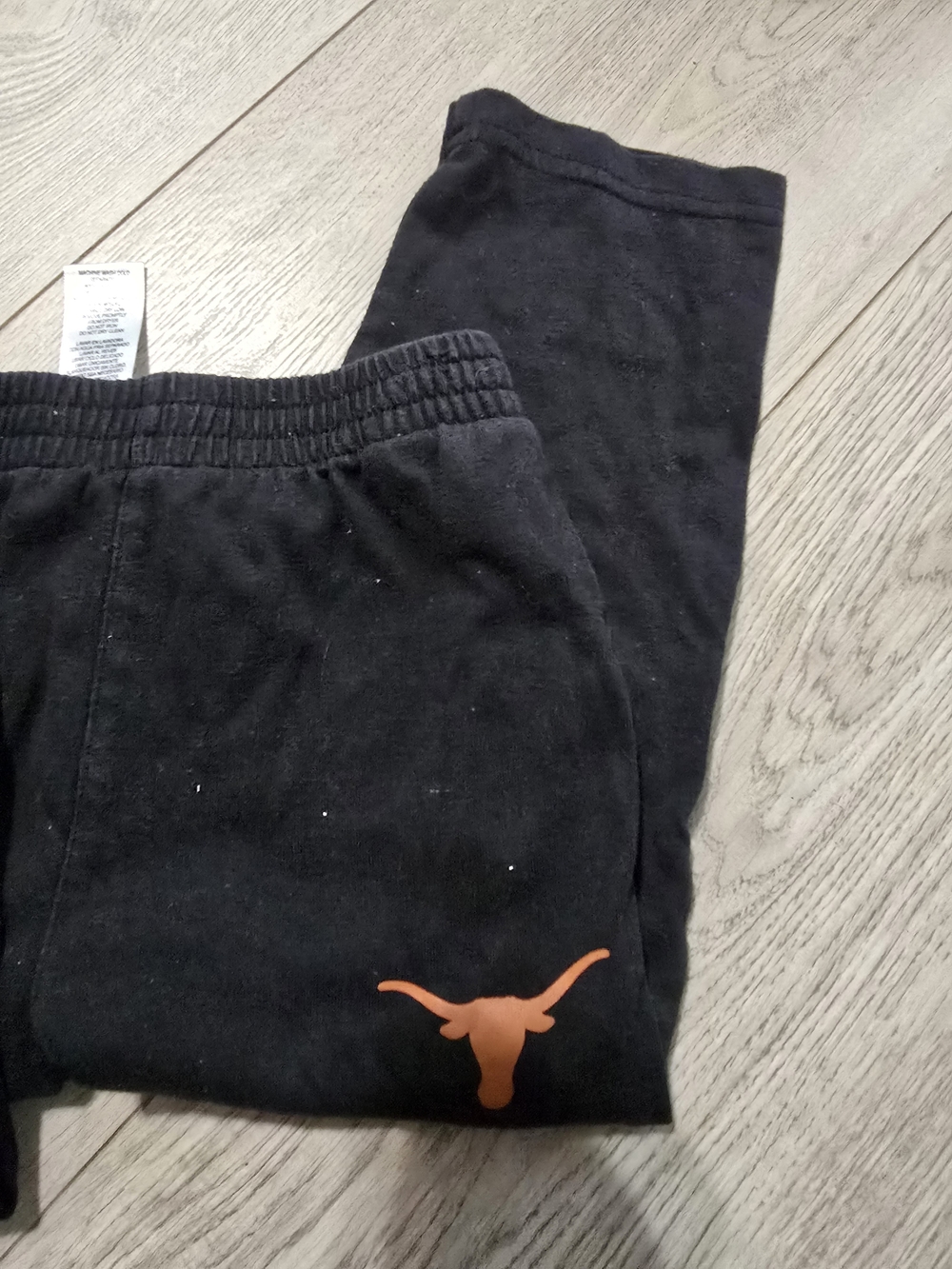 Black Kids Pants with Orange Longhorn Logo